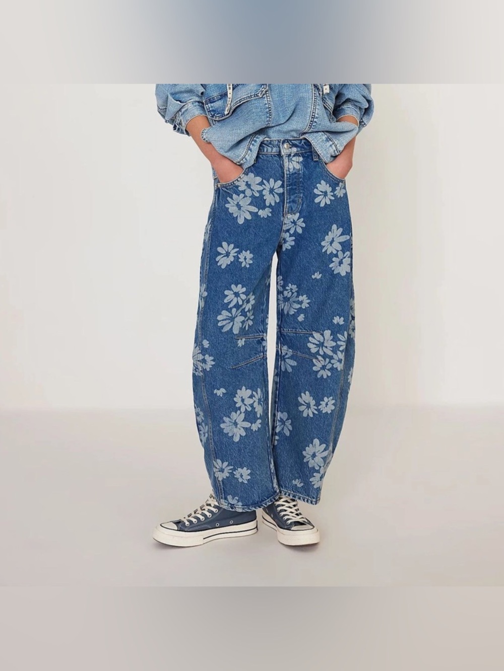 Good Luck Floral Print Barrel Jeans
Free People - Picture 2 of 11